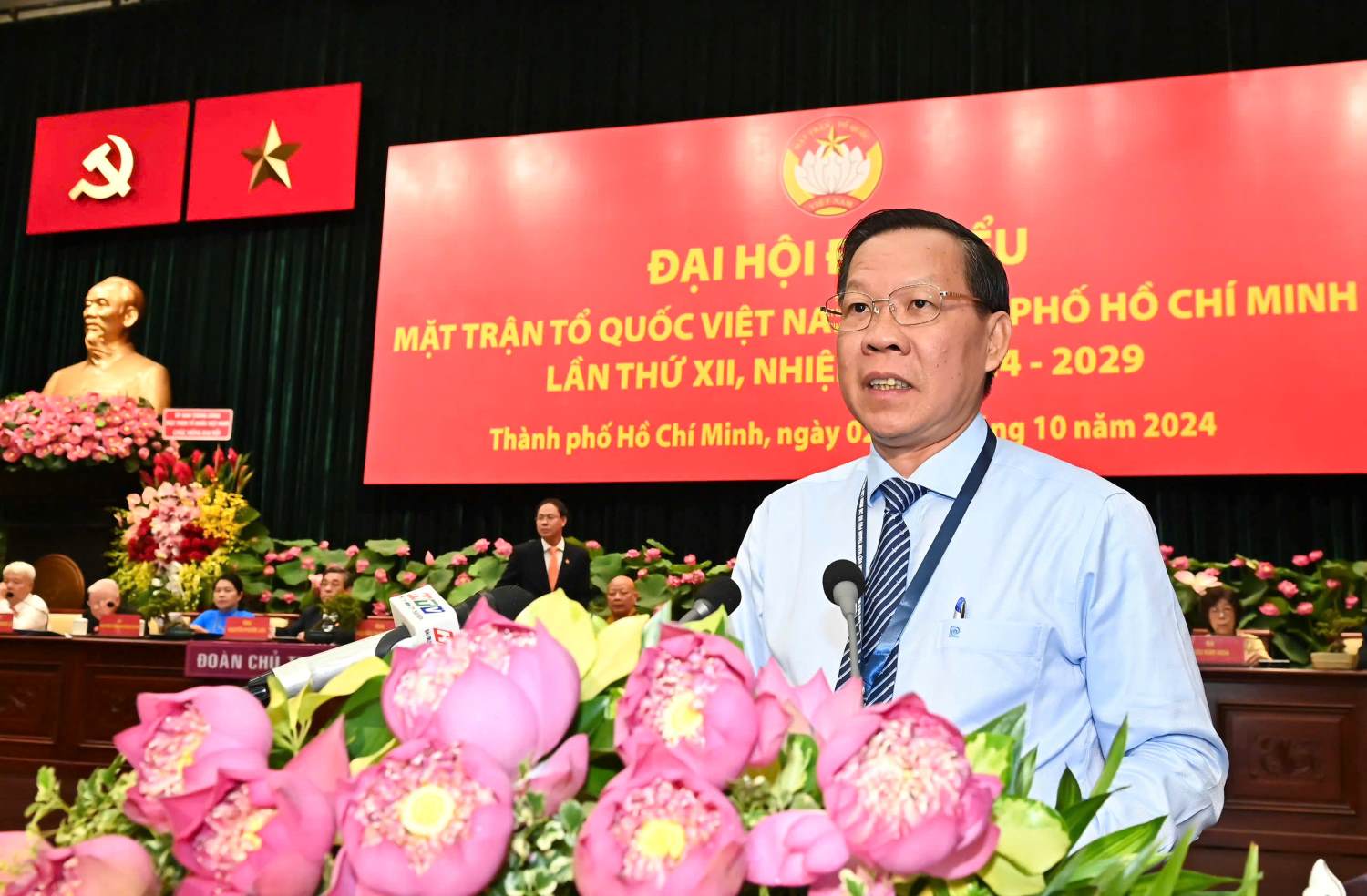 Chu tich UBND TPHCM Phan Van Mai phat bieu tai dai hoi. Anh: VIET DUNG