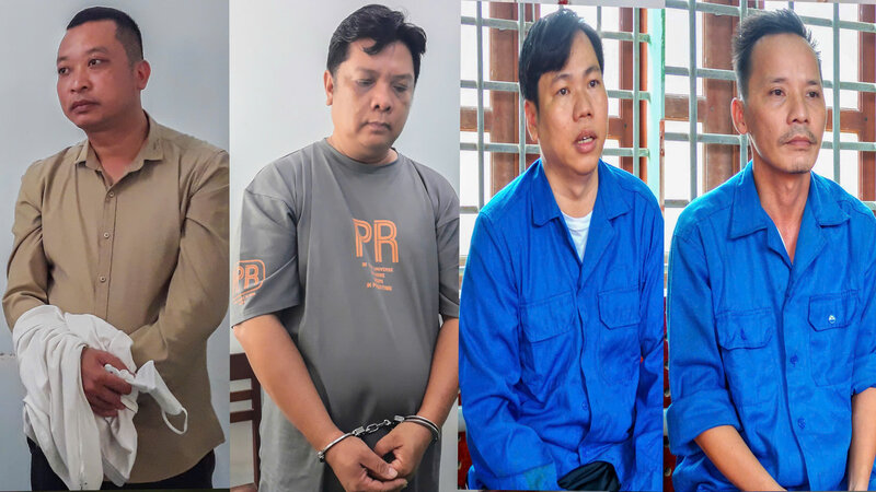 Four suspects arrested for bribery of nearly 2 billion VND. Photo: Provided by the police