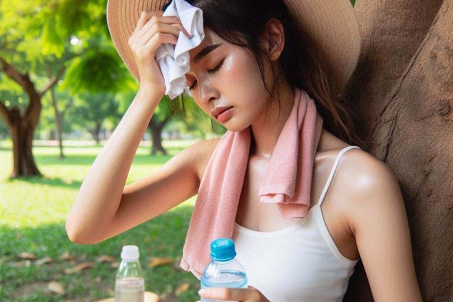 Nhiều người dù uống đủ nước nhưng vẫn gặp tình trạng mệt mỏi. Ảnh - AI: Ngọc Thùy