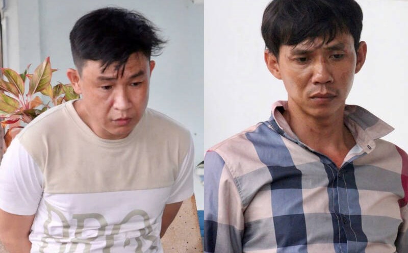 Caught red-handed transporting more than 1.3kg of drugs on a motorbike. Photo: Provided by the police