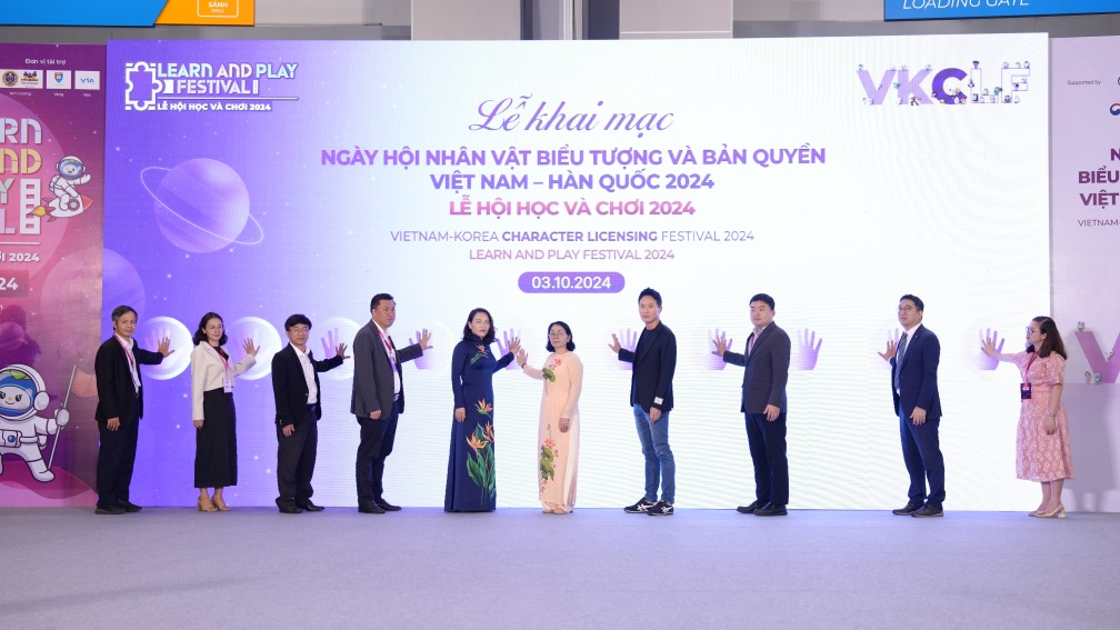 Khai mạc Ngày hội nhân vật biểu tượng và bản quyền Việt Nam – Hàn Quốc 2024 tại Bình Dương. Ảnh: Dương Bình