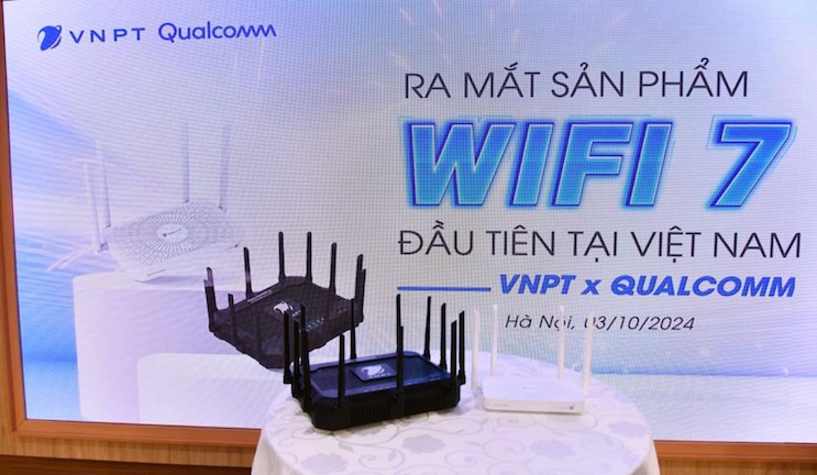 Thiet bi cung cap dich vu Internet XGS-PON WiFi 7 duoc thiet ke va san xuat boi VNPT Technology. Anh: Cao Hung