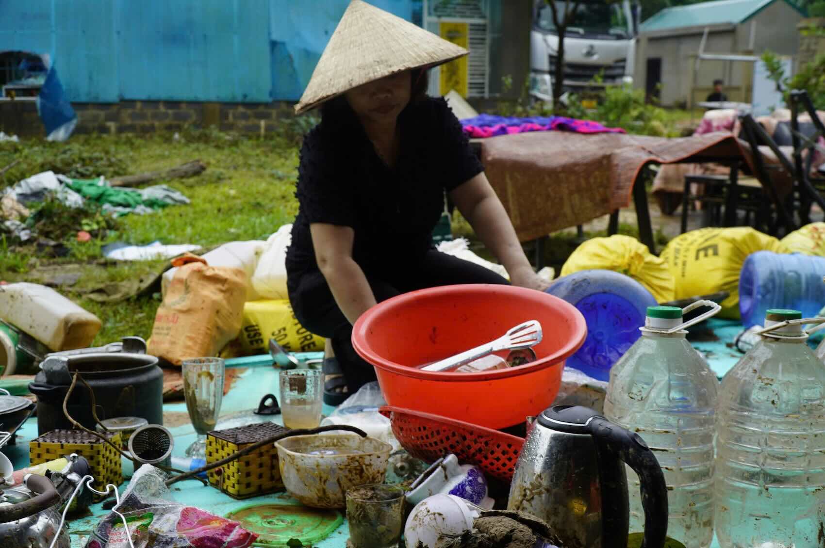 People in the mountainous areas of Quang Binh were shocked after the flood. Photo: P. Nguyen