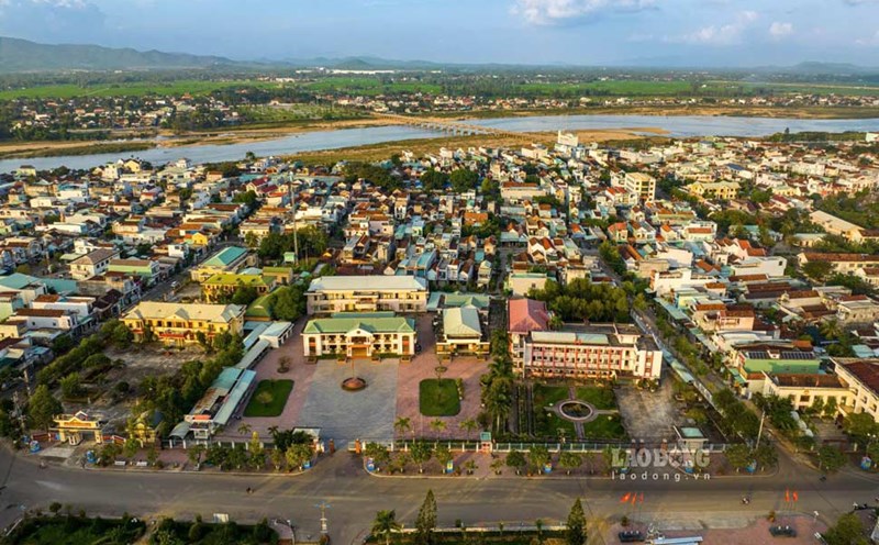 An aerial view of Tay Son district (Binh Dinh). Photo: Dung Nhan