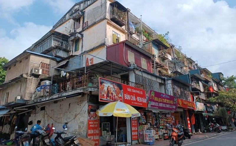 A corner of Thanh Cong apartment building (Ba Dinh district, Hanoi). Photo: Thu Giang