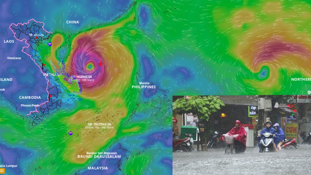 Rainfall in the Central region in the last months of the year is related to storm and tropical depression activities. Photo collage: An An/Source: Vietnam Disaster Monitoring System