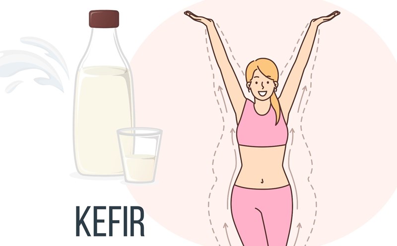 Kefir is a protein-rich drink that effectively helps lose weight. Graphics: Thanh Thanh