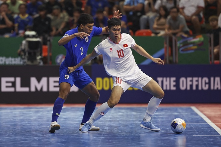 Vietnam futsal team is in the same group with Thailand futsal team at the 2024 Southeast Asian futsal tournament. Photo: VFF