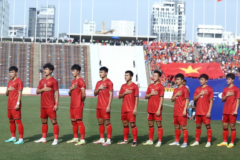 U22 Vietnam at SEA Games 32. Photo: Thanh Vu