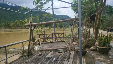 Hoa Bac tourist village devastated after storm Tra Mi. Photo: Mai Huong