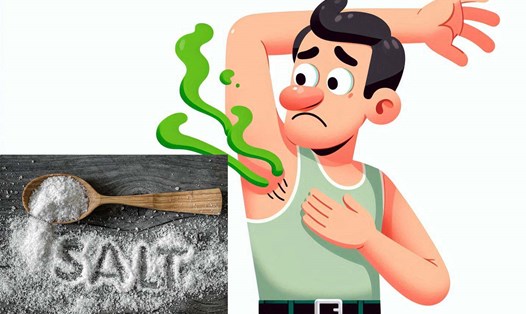Dùng muối để khử mùi cơ thể dưới cánh tay có thể gây ra phản ứng dị ứng trên da. Ảnh - AI: Ngọc Thùy