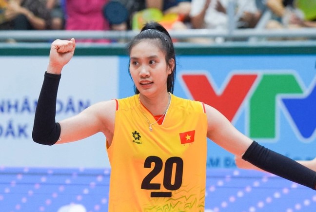 Setter Nguyen Van Ha will play for the VietinBank women's team in the second phase of the 2024 National Volleyball Championship. Photo: Vietnam Volleyball