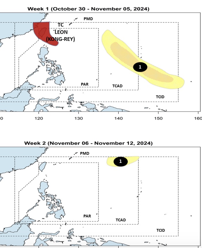 Ap thap moi du kien hinh thanh ngay sau bao Kong-rey. Anh: PAGASA