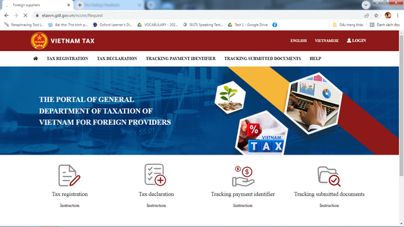 Temu, 1688, Amazon... are responsible for registering, self-calculating, self-declaring, and self-paying taxes directly through the General Department of Taxation's e-Portal. Photo: General Department of Taxation.