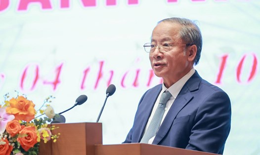 Ông Nguyễn Văn Thân, Chủ tịch Hiệp hội doanh nghiệp nhỏ và vừa Việt Nam đề xuất phát hành trái phiếu để thu hút vốn làm đường sắt tốc độ cao. Ảnh: VGP