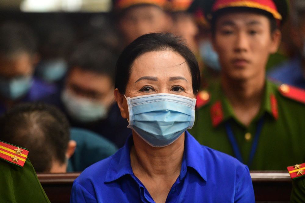 Trương Mỹ Lan trong phiên xử. 