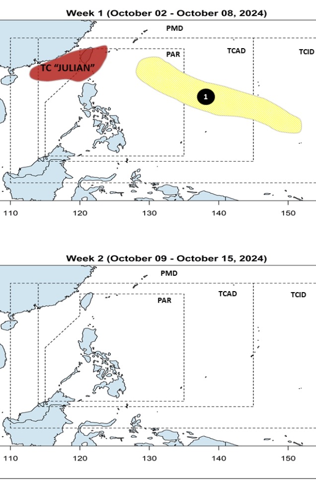 Ap thap gan Philippines du bao xuat hien ngay sau sieu bao Krathon. Anh: PAGASA