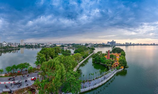 Một góc TP Hà Nội nhìn từ trên cao. Ảnh: Nguyễn Khánh Vũ Khoa