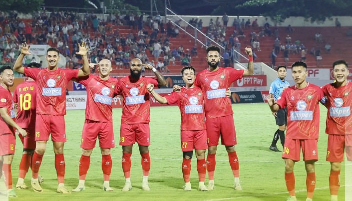 Thanh Hoa Club won 4-1 against Binh Dinh in round 4 of V.League 2024-2025. Photo: THFC