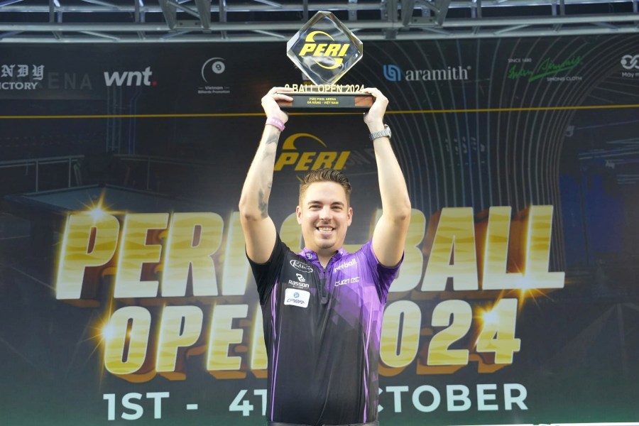 Francisco Sanchez Ruiz won the 2024 Peri Open Pool tournament. Photo: BTC