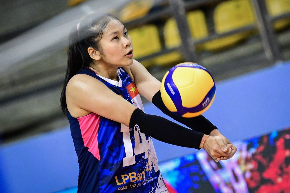 Foreign player Warisara of LPB Ninh Binh women's volleyball team. Photo: AVC