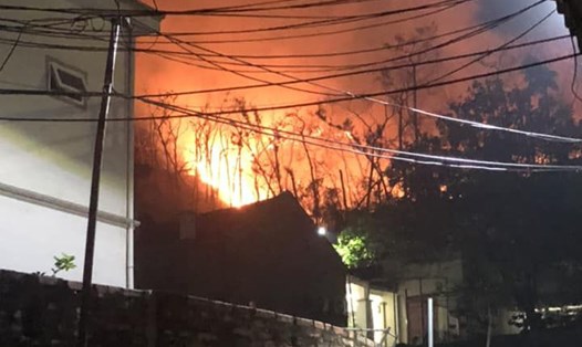 Vụ cháy rừng ngày 4.10 tại khu vực từ khu 5 đến khu 7, phường Hồng Hà, TP Hạ Long. Ảnh: Bào Ngư