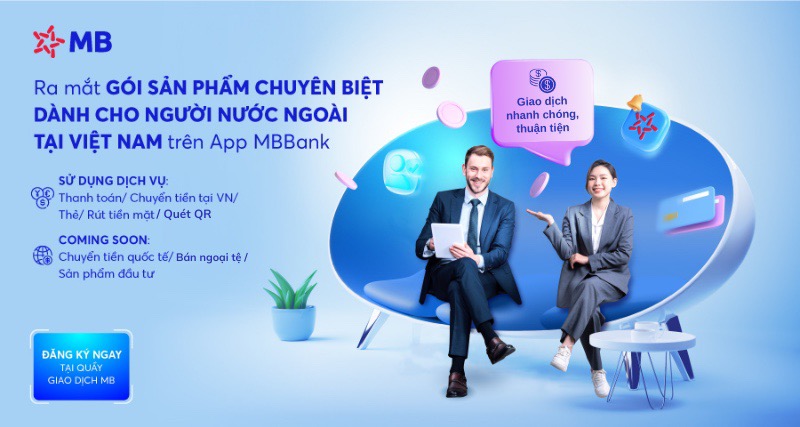 MB ra mắt dịch vụ dành cho người nước ngoài trên App MBBank.