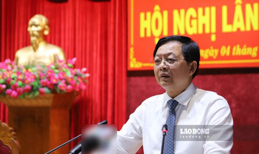 Bí thư Tỉnh ủy Bình Định Hồ Quốc Dũng yêu cầu chấm dứt tình trạng gây khó dễ trong cấp mỏ vật liệu, khoáng sản trên địa bàn tỉnh. Ảnh: Hoài Luân