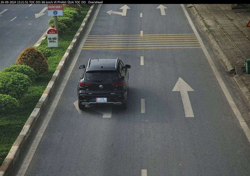 The Cao Bang Provincial Traffic Police Department has just published a list of cars that have been fined. Photo: Cao Bang Police.