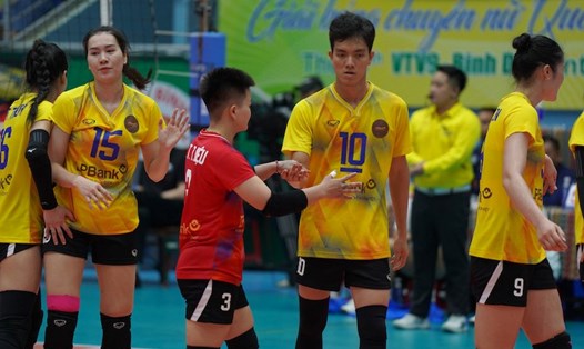 Câu lạc bộ LPB Ninh Bình tại giải vô địch bóng chuyền quốc gia 2024. Ảnh: VFV