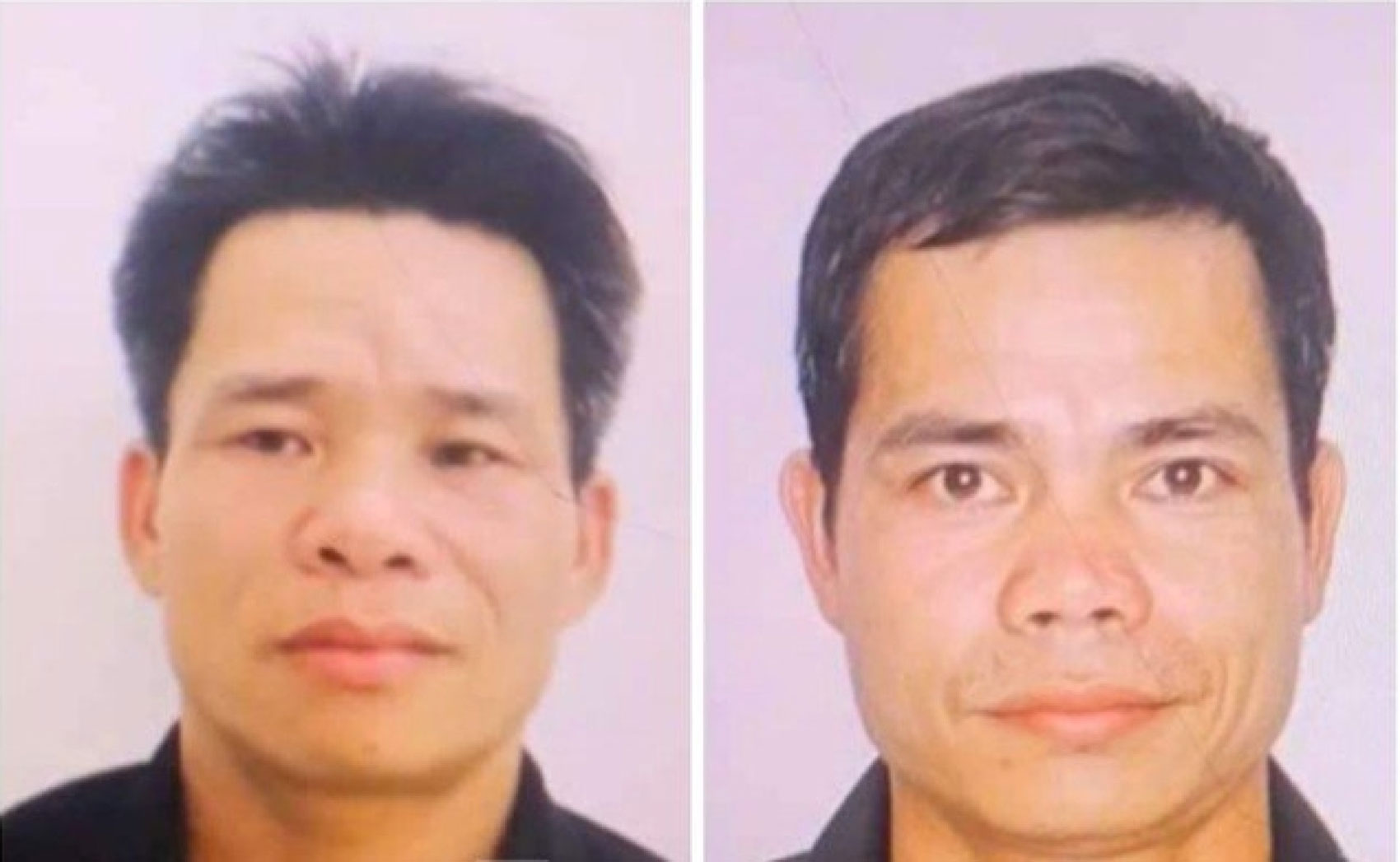 Đối tượng Đông (bên trái) và Hùng (bên phải). Ảnh: Công an Yên Bái.