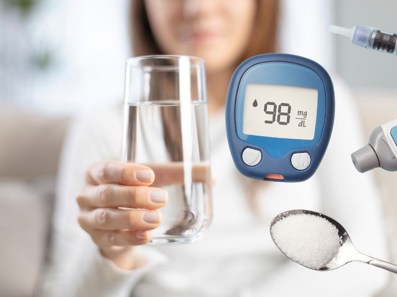 Drinking enough water during the day can control blood sugar. Graphics: Ha May