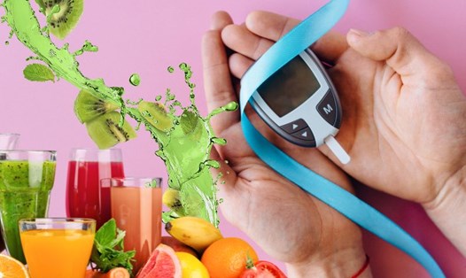 Bổ sung nước ép trái cây nguyên chất tốt cho người đường huyết cao. Đồ họa: Hạ Mây