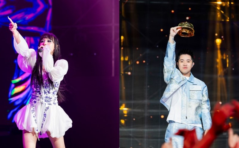 Two contestants attract attention in Rap Viet 2024. Photo: Producer.