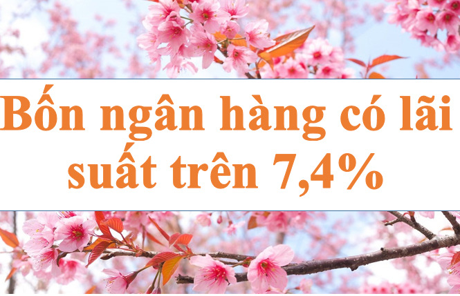 Bốn ngân hàng có lãi suất trên 7,4%. Ảnh minh họa:  Hà Vy
