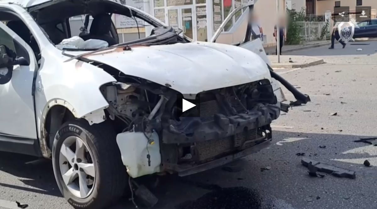 Hiện trường đánh bom xe ở nhà máy hạt nhân lớn nhất châu Âu Zaporizhzhia. Ảnh cắt từ video