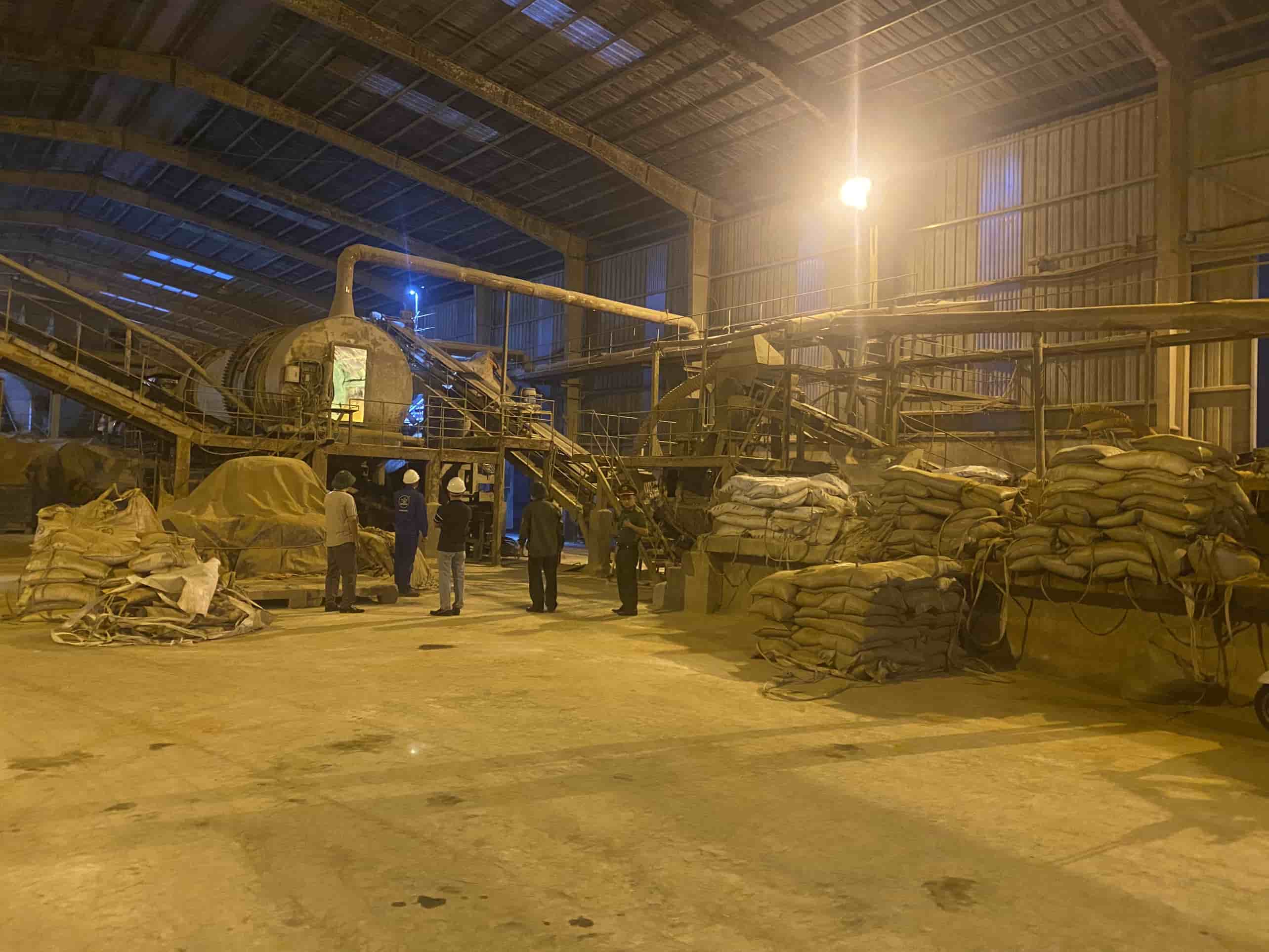 The scene of a work accident at Ninh Binh Phosphate Fertilizer Joint Stock Company that left one worker dead. Photo: Nguyen Truong