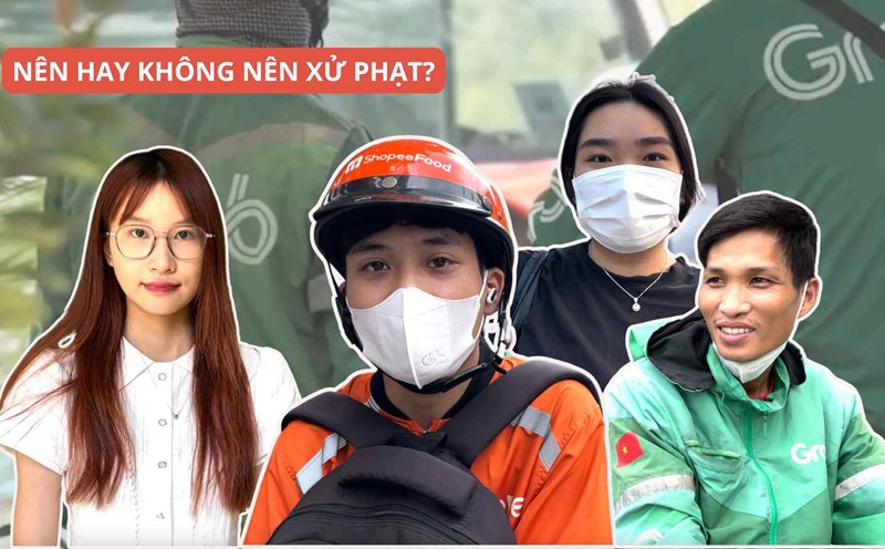 The proposal to not penalize motorbike taxi drivers who use map applications on mobile phones is receiving mixed responses. Photo: Thanh Binh.