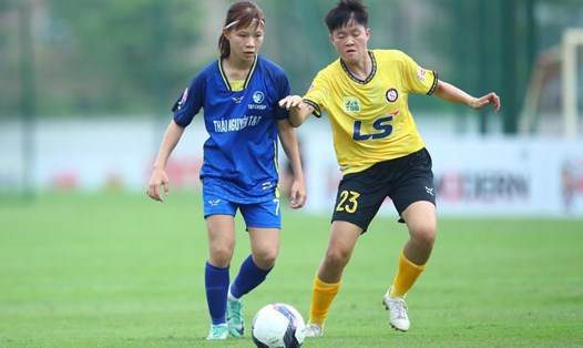 Sơn La (áo vàng) tiếp tục có điểm ở giải U19 nữ Quốc gia 2024. Ảnh: VFF