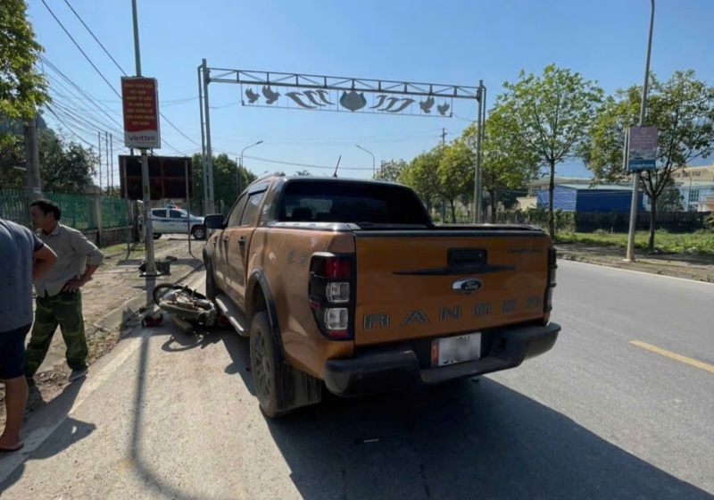 Hiện trường vụ tai nạn khiến 2 mẹ con thương vong. Ảnh: Xuân Thiên