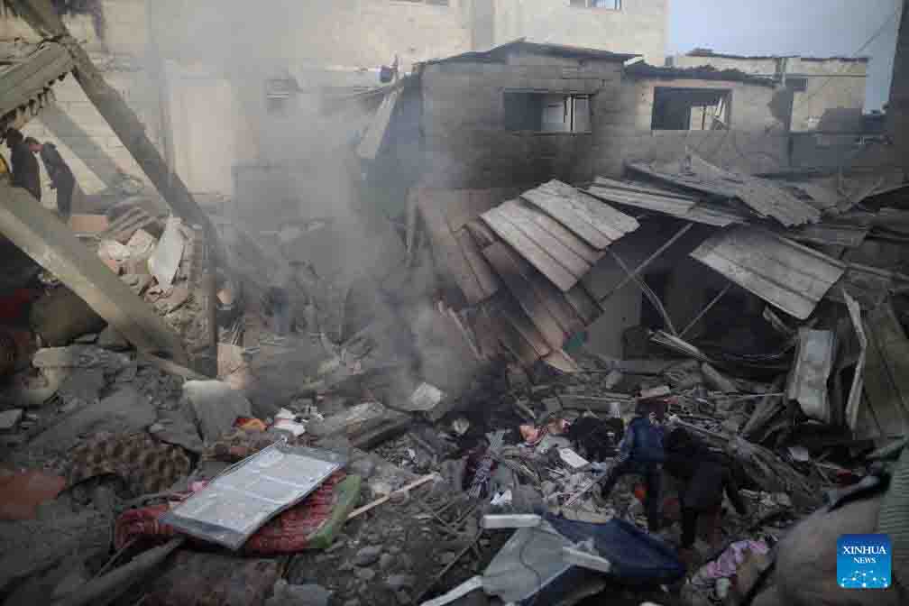 Chiến tranh ở Gaza tàn phá nhà cửa của người dân. Ảnh: Xinhua