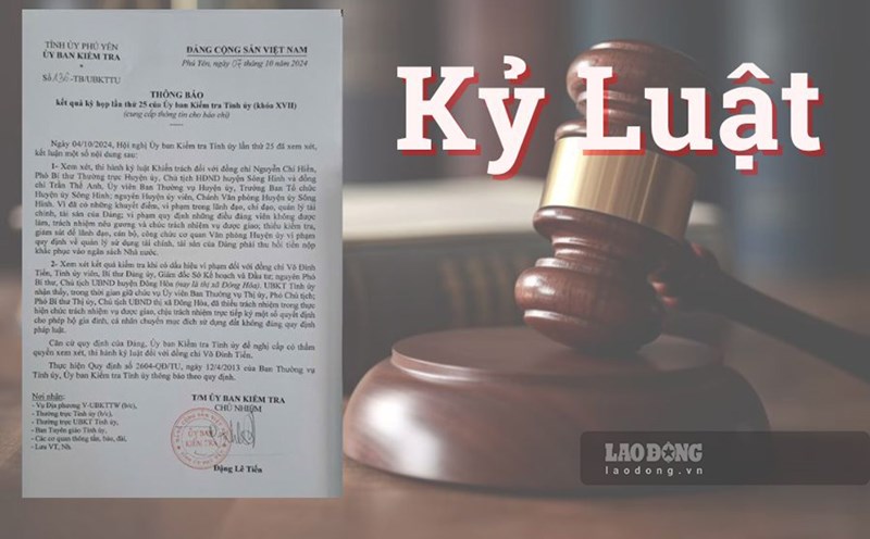 Phú Yên kỷ luật khiển trách đối với một số cán bộ vi phạm. Đồ họa: Hoài Luân