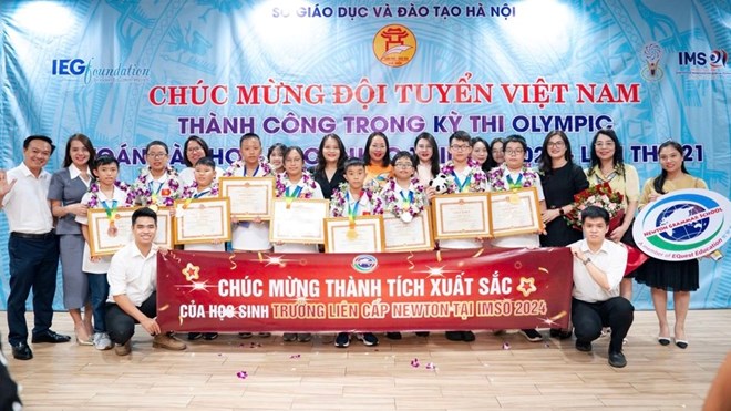 Trường Newton 2 năm liên tiếp dẫn đầu thi IMSO