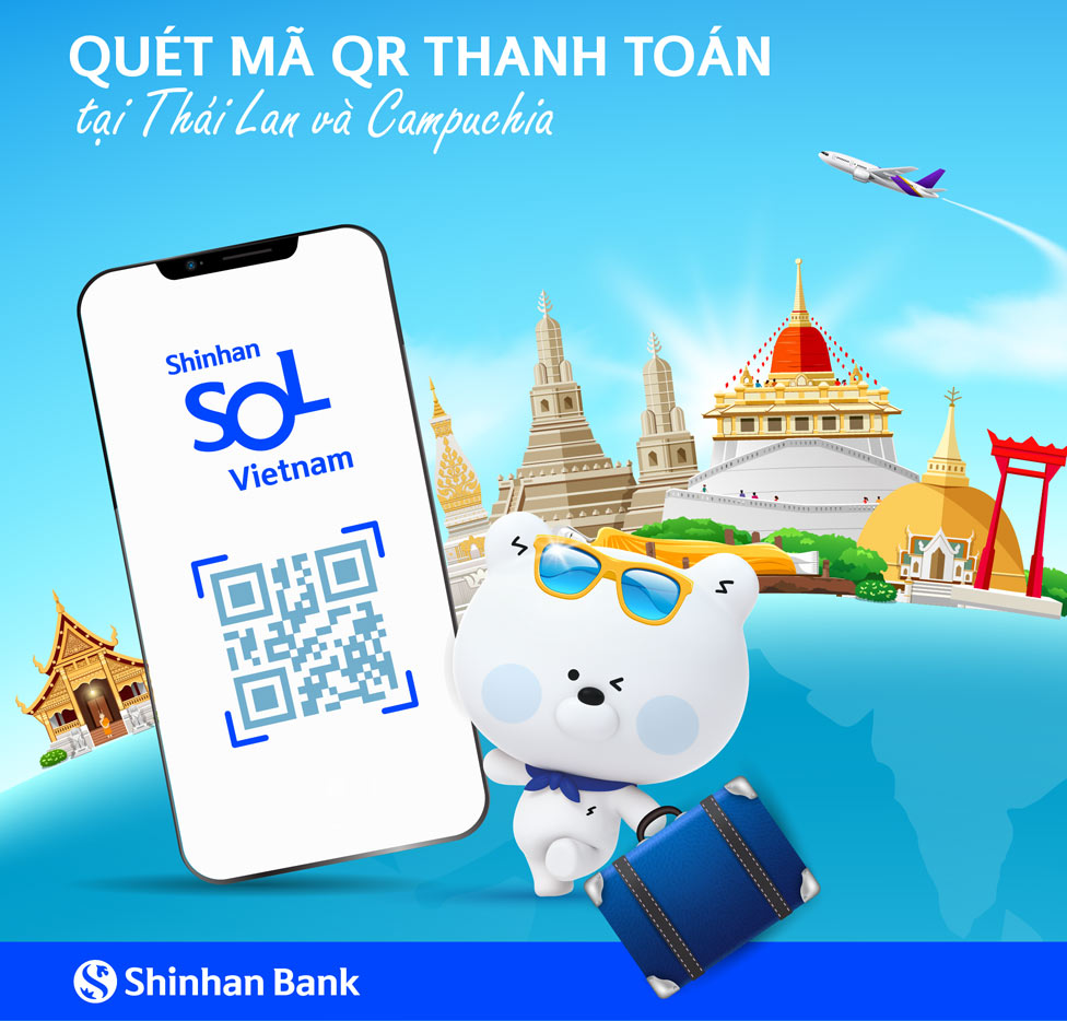 Ngân hàng Shinhan Việt Nam chính thức ra mắt dịch vụ thanh toán xuyên biên giới bằng mã QR tại Thái Lan và Campuchia. Ảnh: DN cung cấp