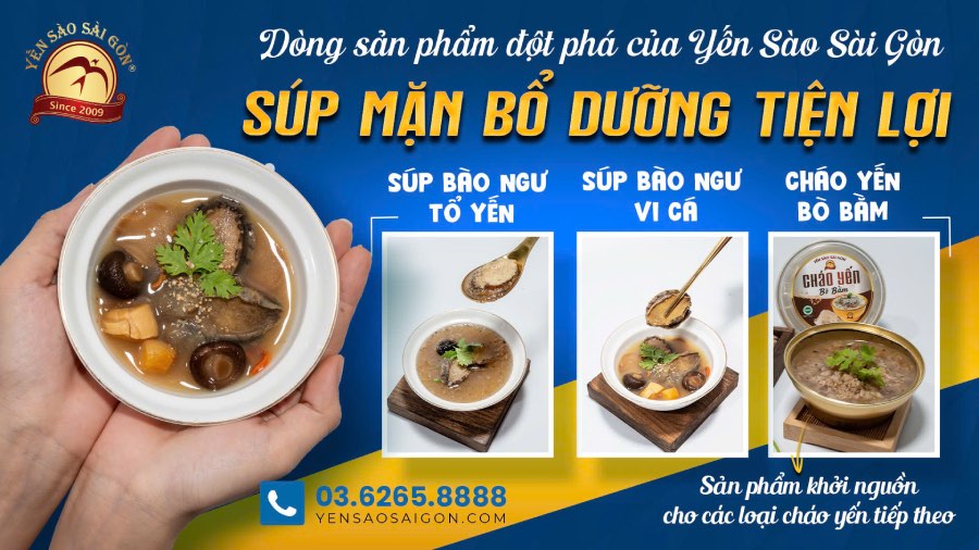 Saigon Bird's Nest celebrates 16th anniversary - Launching SUPER PRODUCT salty soup on the market. Photo: YSSG