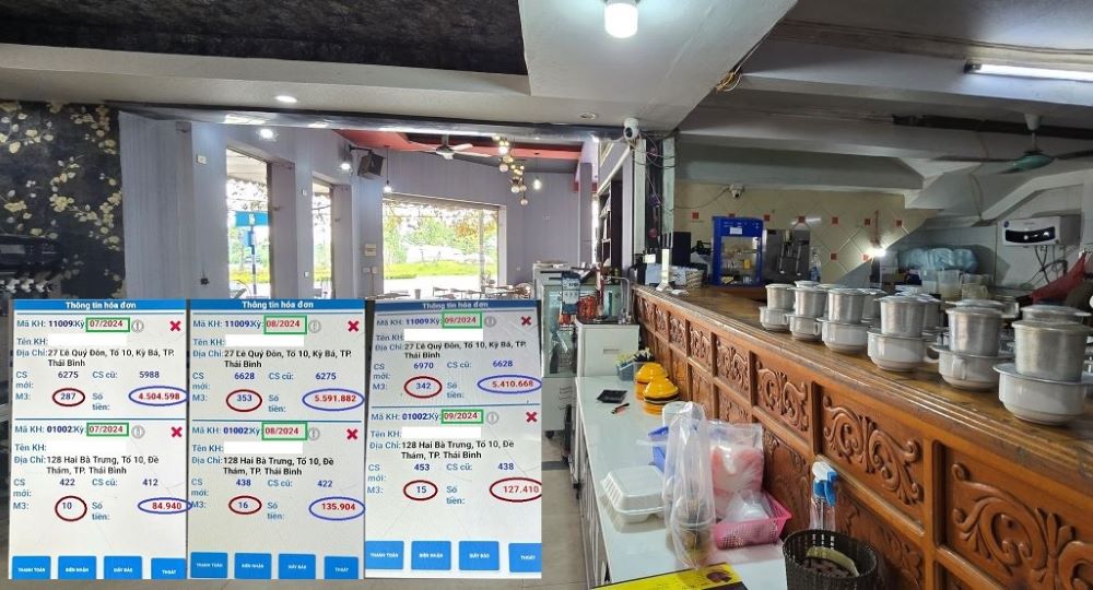 Hóa đơn tiền nước liên tục tăng cao đột biến, bất thường khiến khách hàng ở Thái Bình hoảng hốt. Ảnh: Trung Du