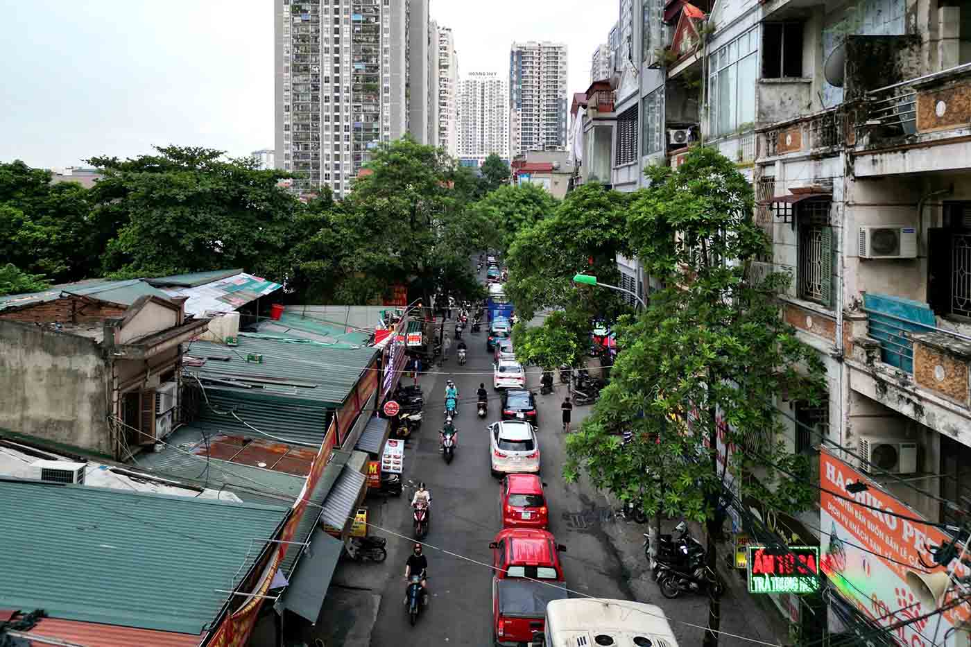 Hiện trạng đường Nguyễn Tuân (quận Thanh Xuân, Hà Nội). Ảnh: Nguyễn Chánh