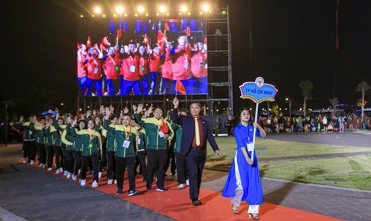 Đoàn TP Hồ Chí Minh tại Đại hội Thể thao toàn quốc 2022. Ảnh: Minh Dân