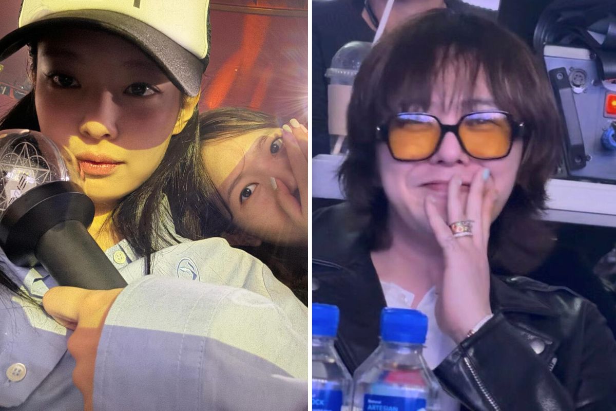 Jennie và G-Dragon đi xem concert của 2NE1 tối 6.10. Ảnh: Instagram