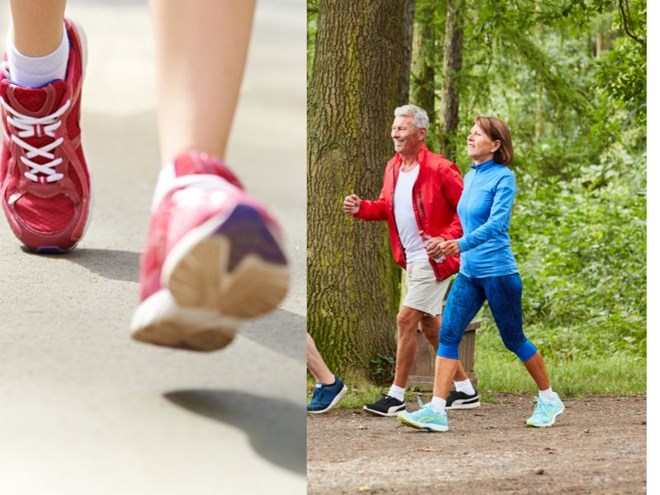 Đi bộ để giảm cân, giảm mỡ bụng. Đồ họa: Hạ Mây